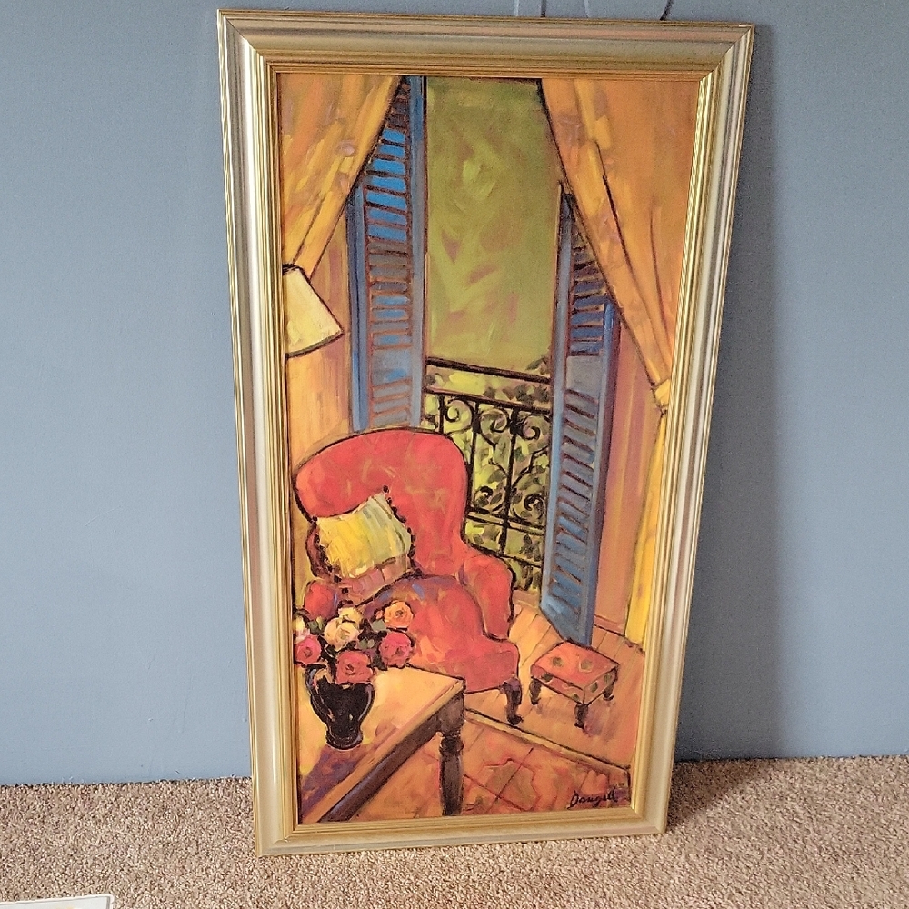 Jae Dougall "Still Life with Chair" reproduction 32x16"